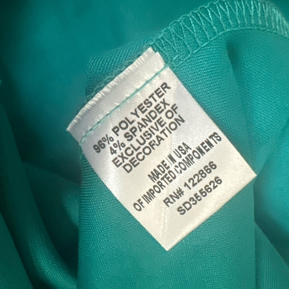 NEW Zunie Girls Sz 14 Mini Sleeveless Green Dress Back Sip Lace Accent - Picture 8 of 9